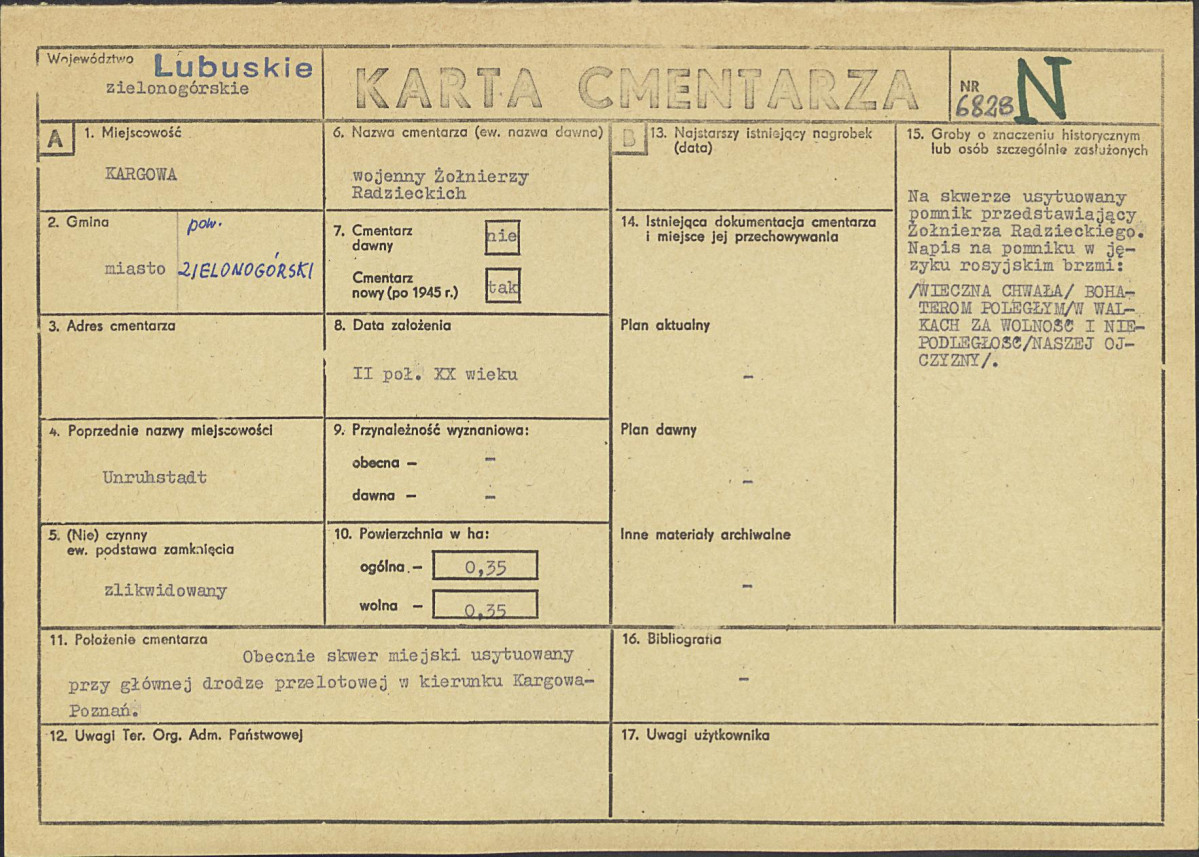 Karta cmentarza, skan nr 1