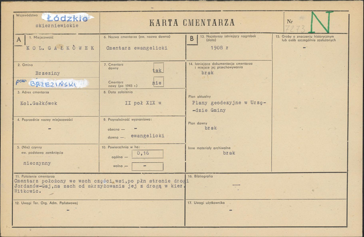 Karta cmentarza, skan nr 1