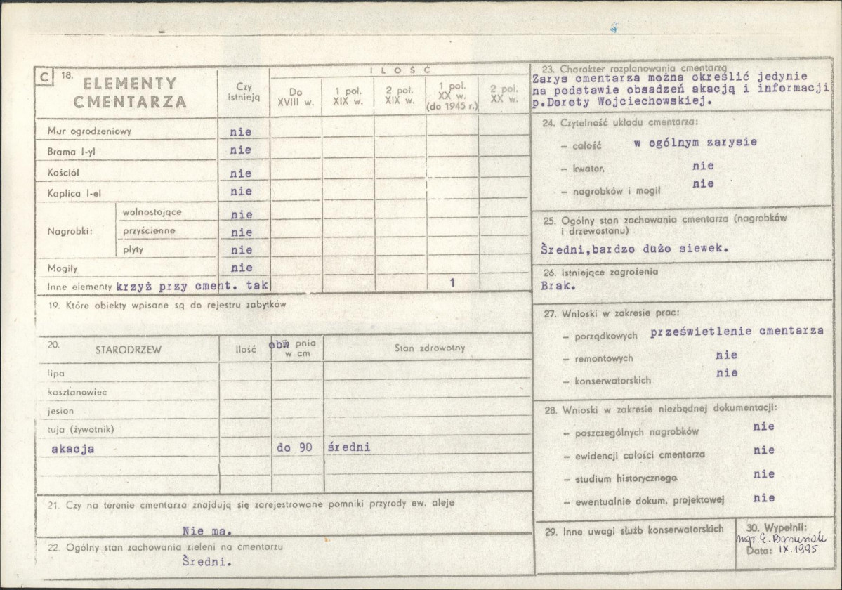 Karta cmentarza, skan nr 2