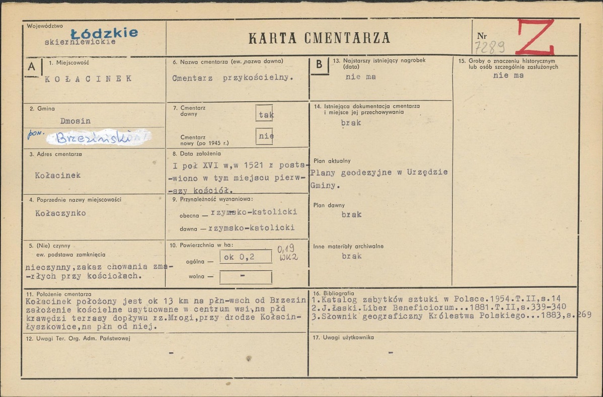 Karta cmentarza, skan nr 1