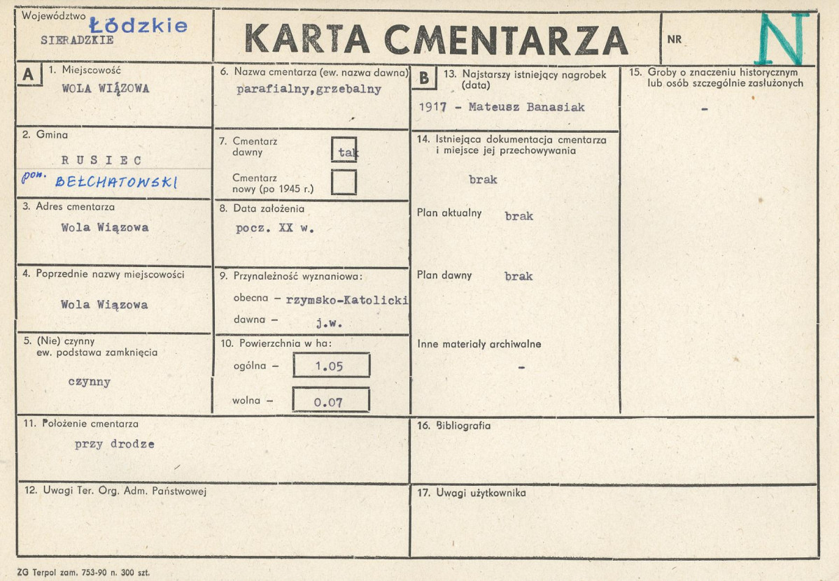 Karta cmentarza, skan nr 1