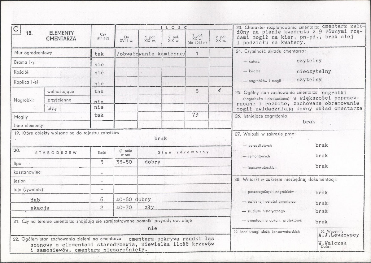 Karta cmentarza, skan nr 2