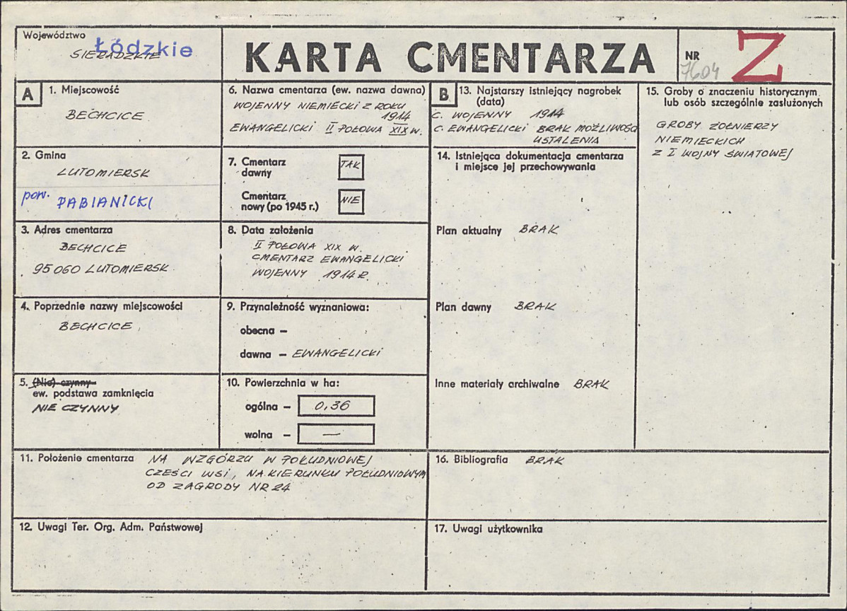 Karta cmentarza, skan nr 1