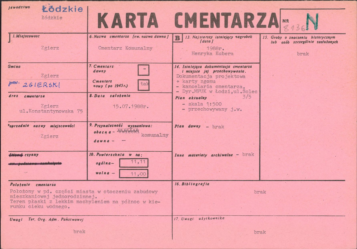Karta cmentarza, skan nr 1
