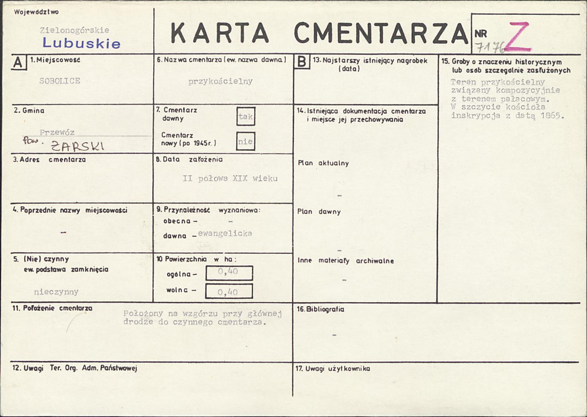Karta cmentarza, skan nr 1