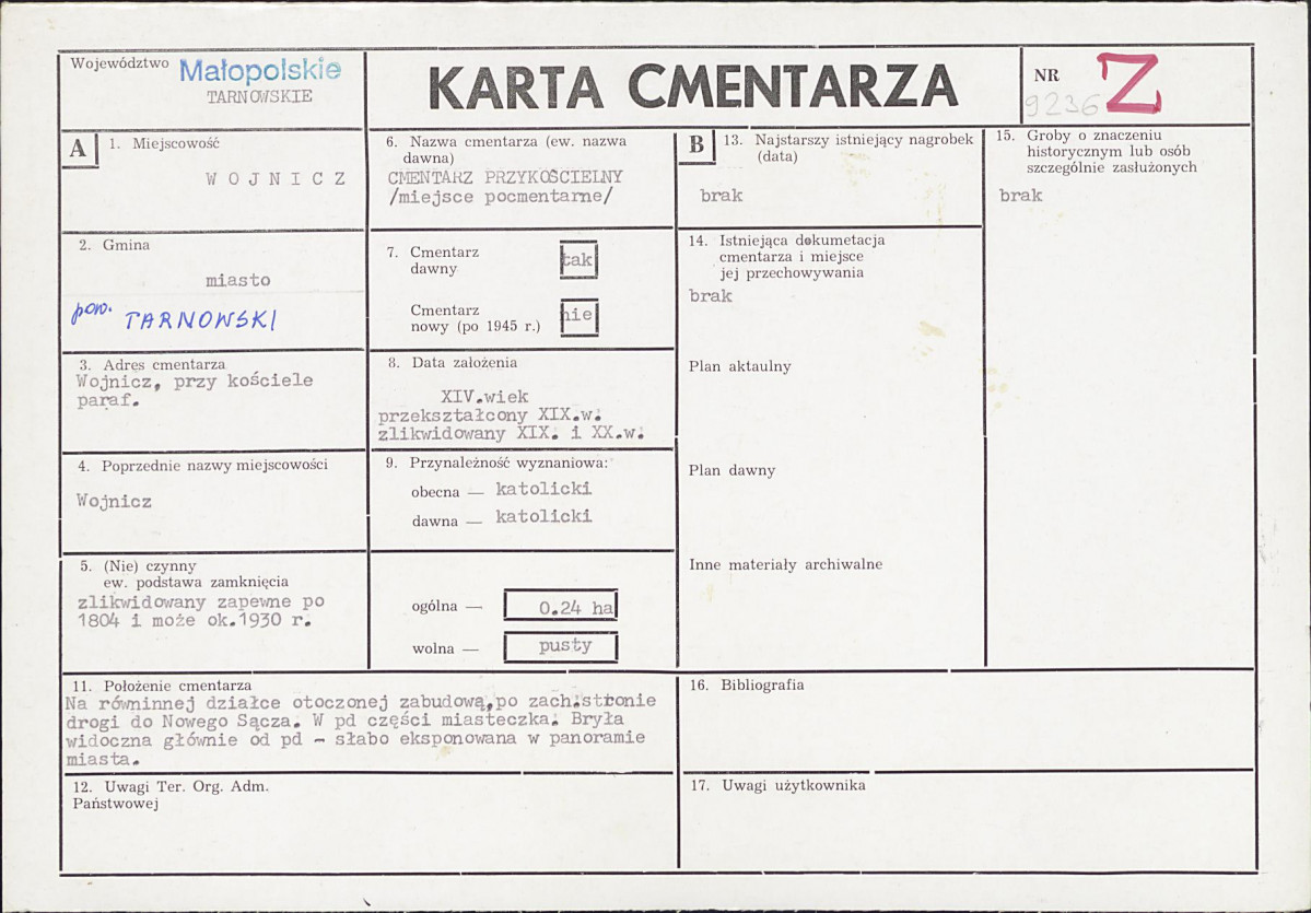 Karta cmentarza, skan nr 1