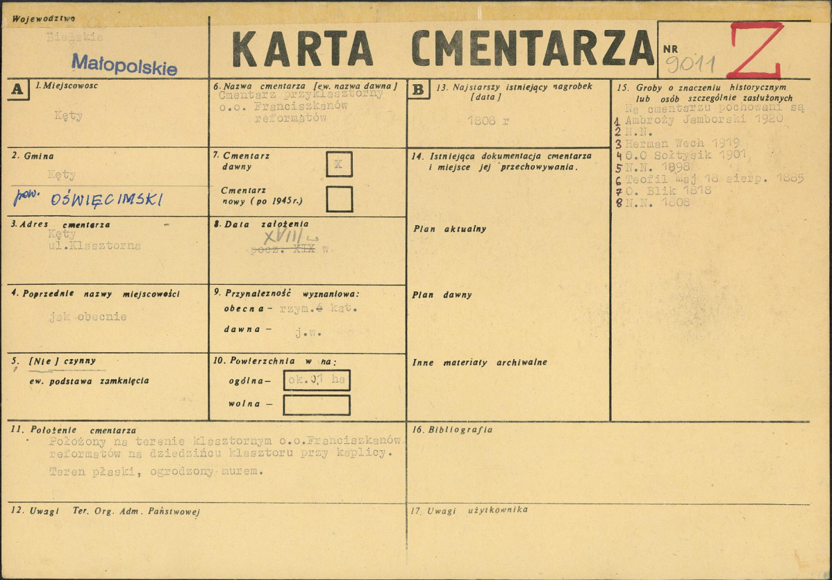 Karta cmentarza, skan nr 1