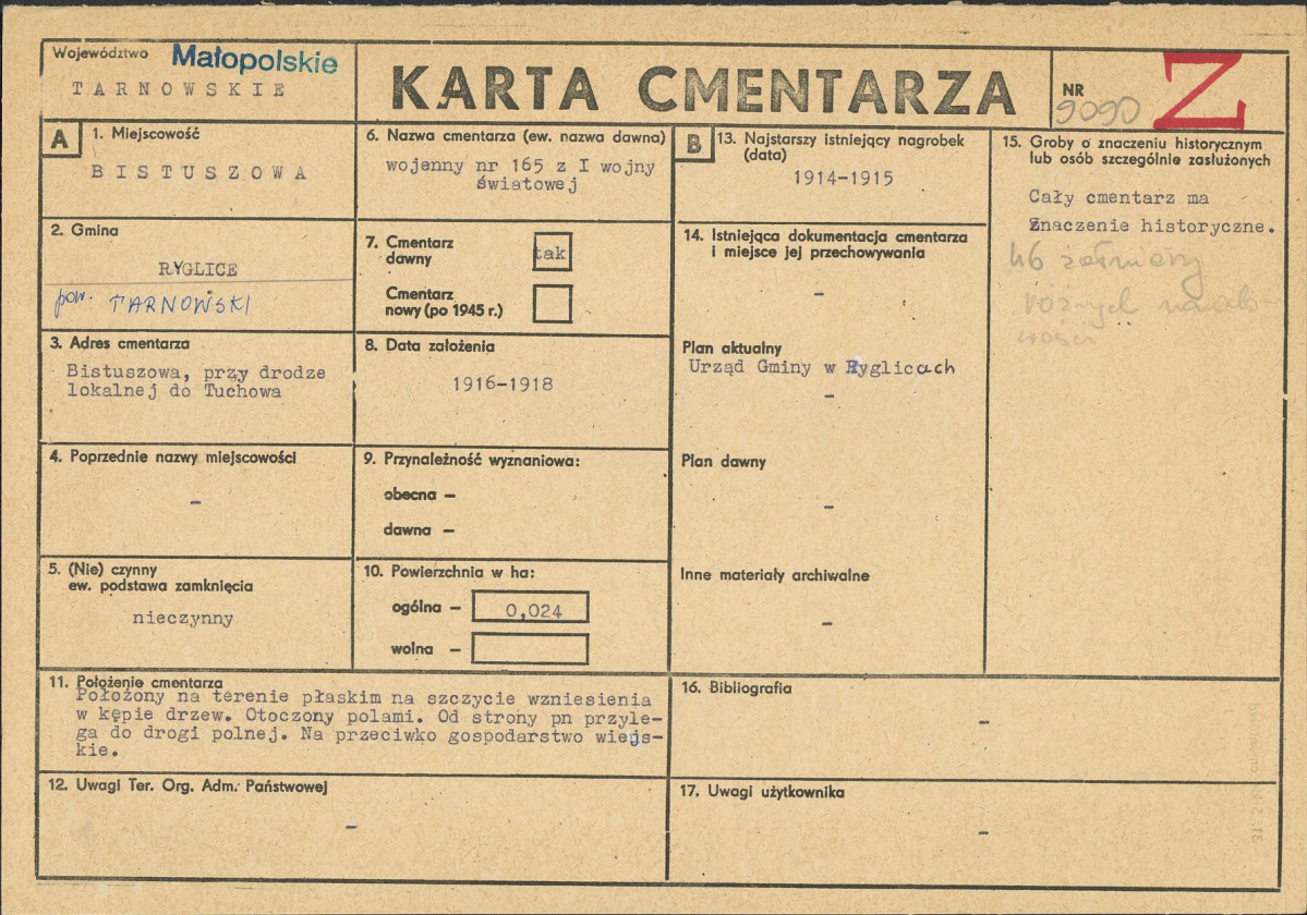Karta cmentarza, skan nr 1