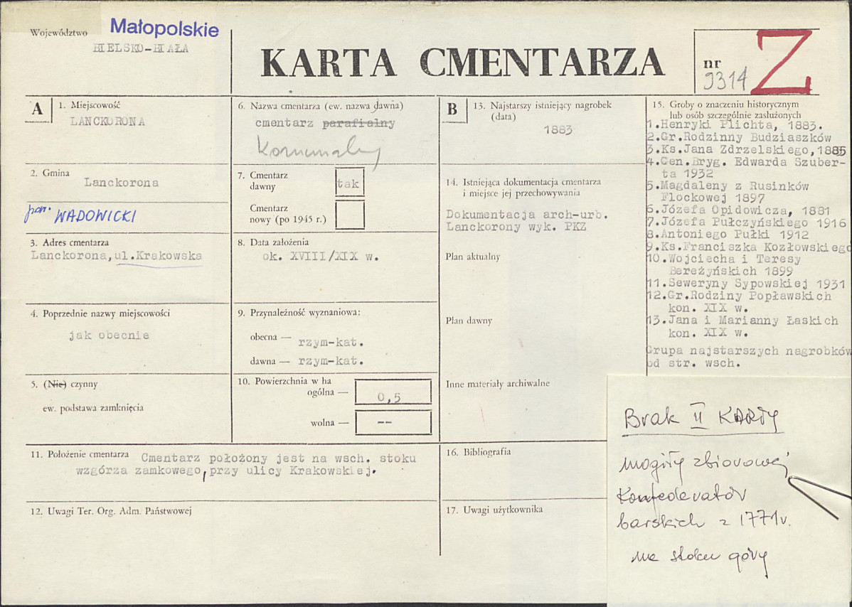 Karta cmentarza, skan nr 1