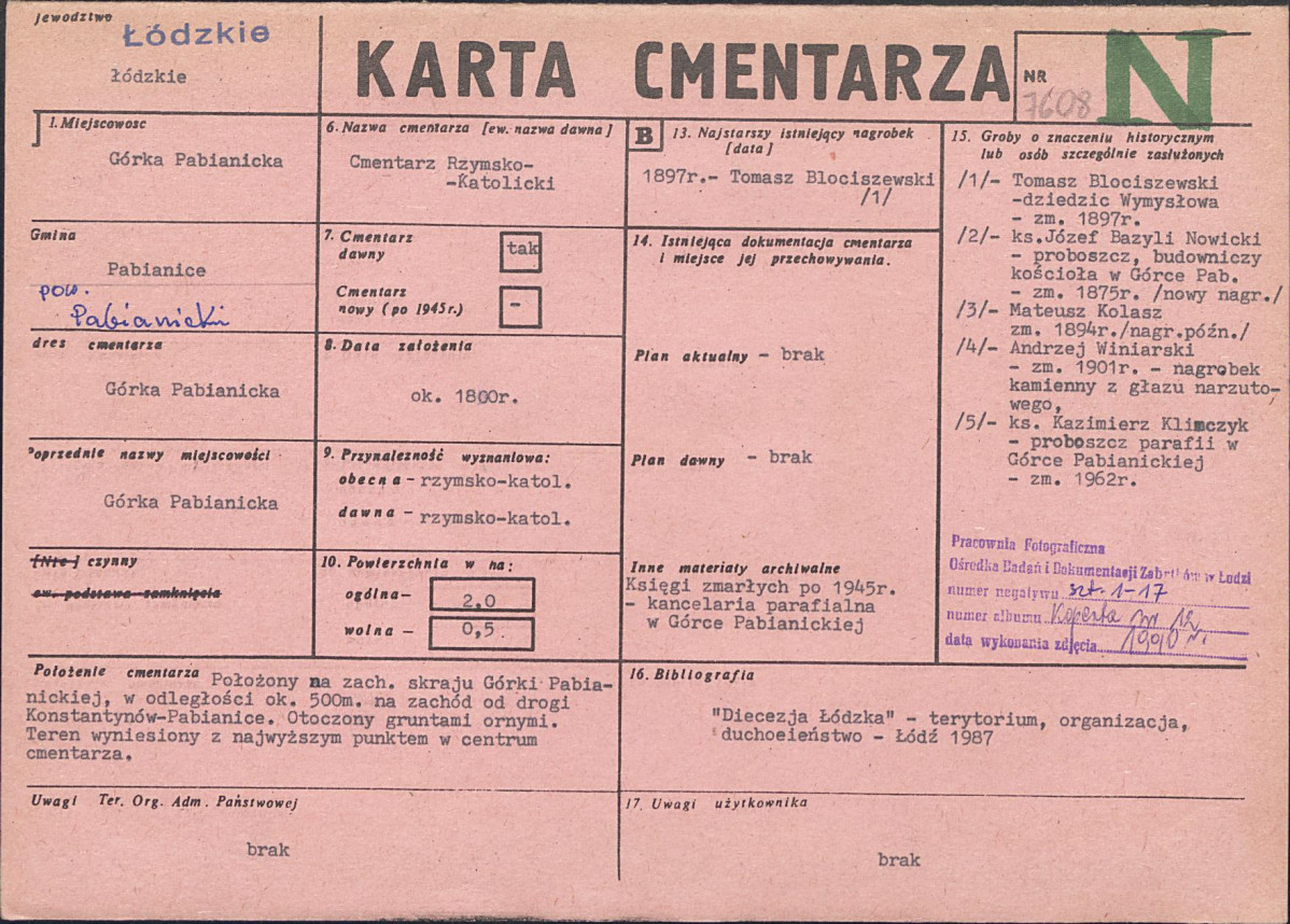 Karta cmentarza, skan nr 1