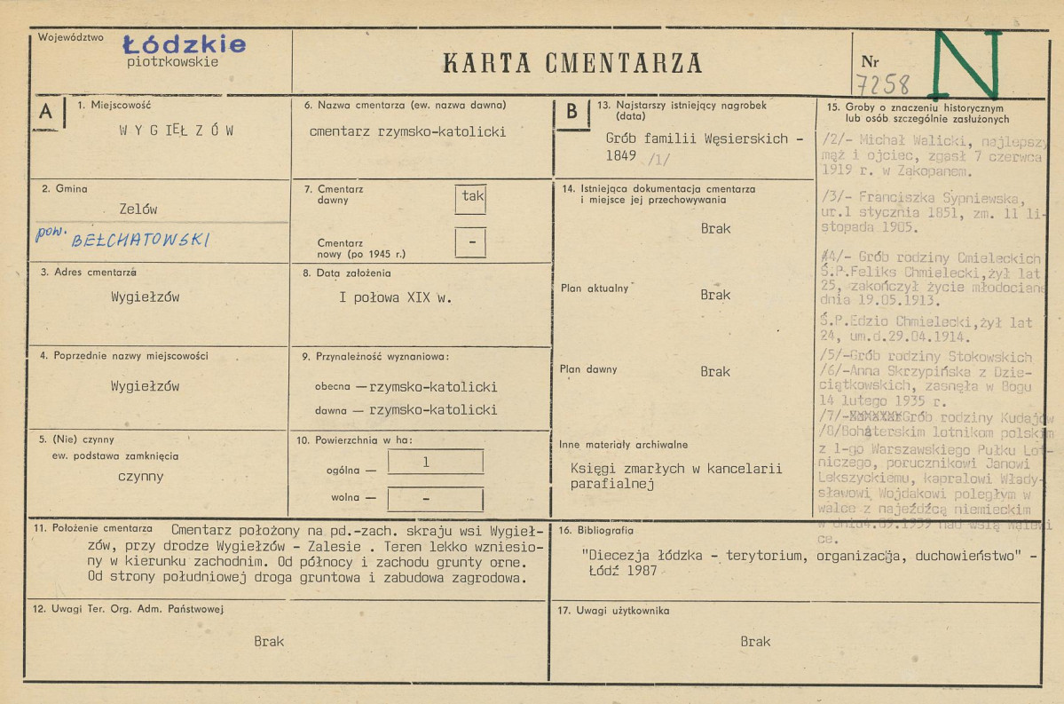 Karta cmentarza, skan nr 1