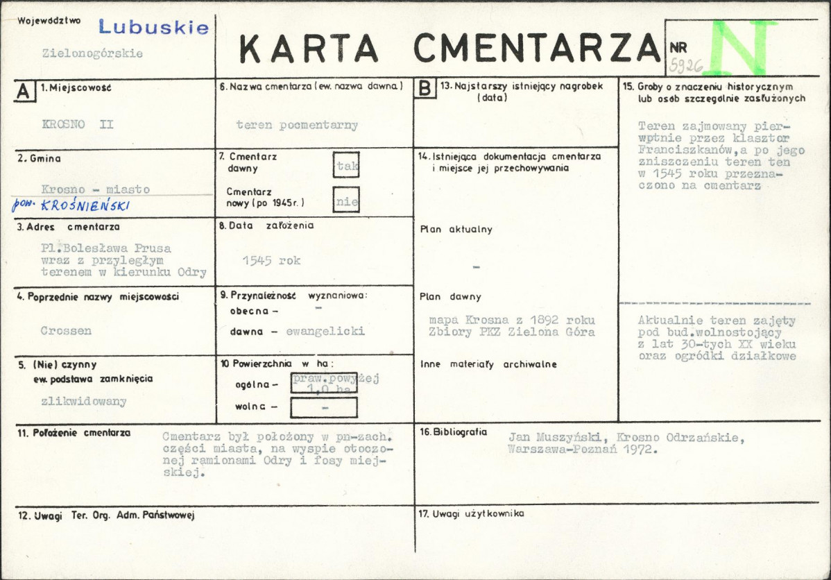 Karta cmentarza, skan nr 1