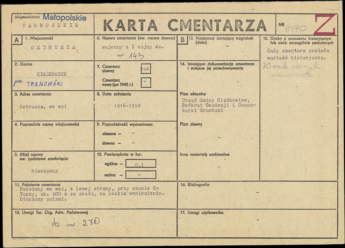 Karta cmentarza, skan nr 1