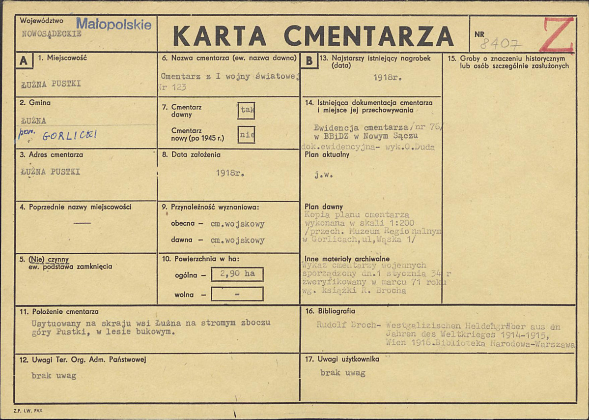 Karta cmentarza, skan nr 1