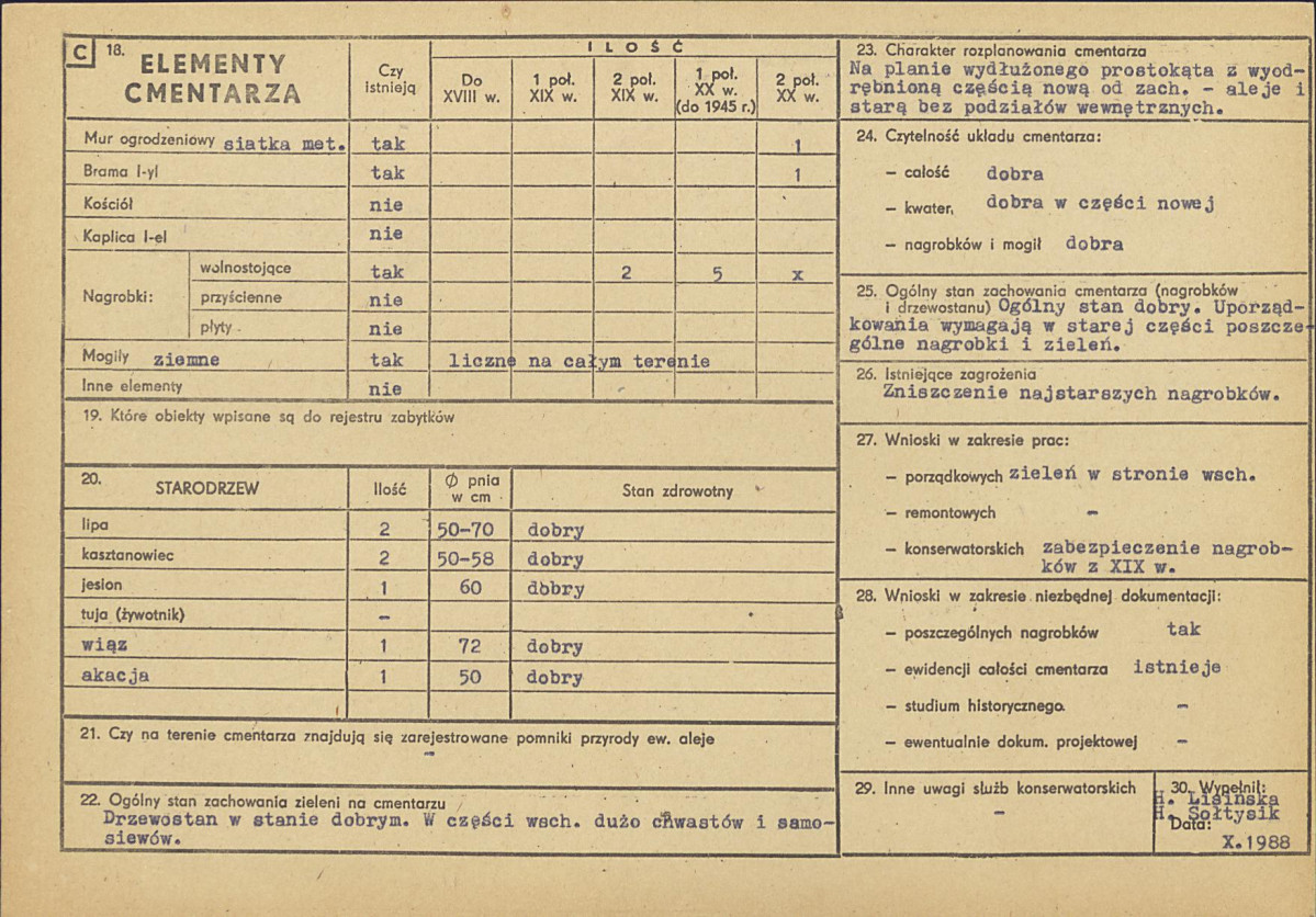 Karta cmentarza, skan nr 2