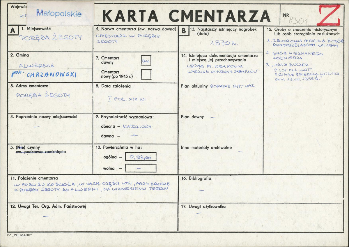Karta cmentarza, skan nr 1