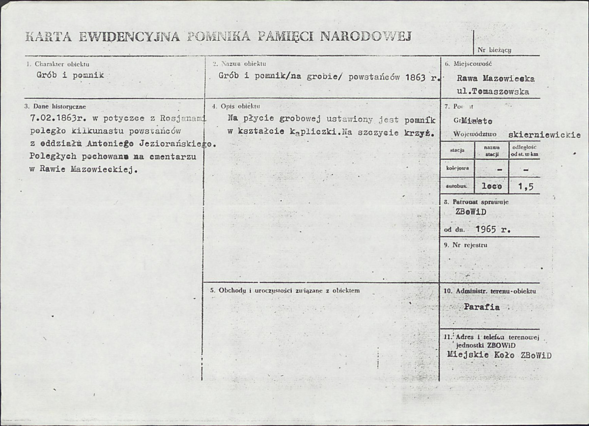 Karta cmentarza, skan nr 8