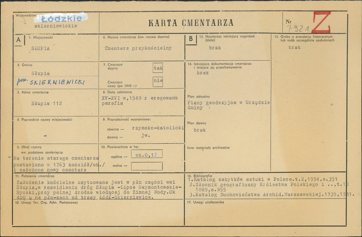 Karta cmentarza, skan nr 1