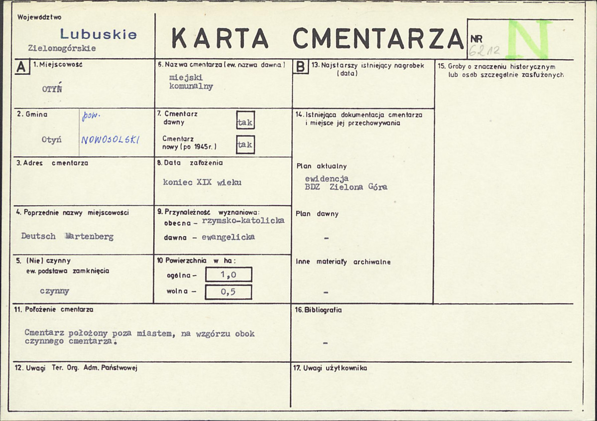 Karta cmentarza, skan nr 1