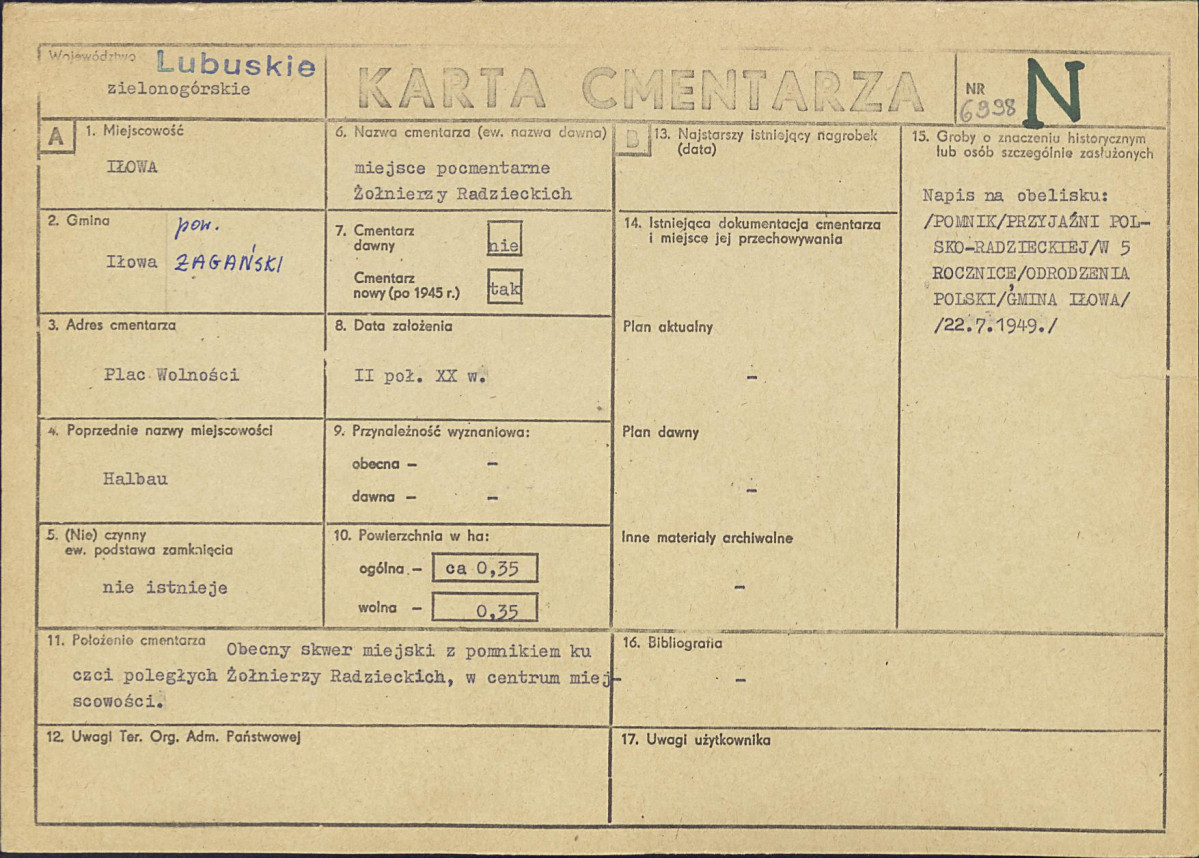 Karta cmentarza, skan nr 1