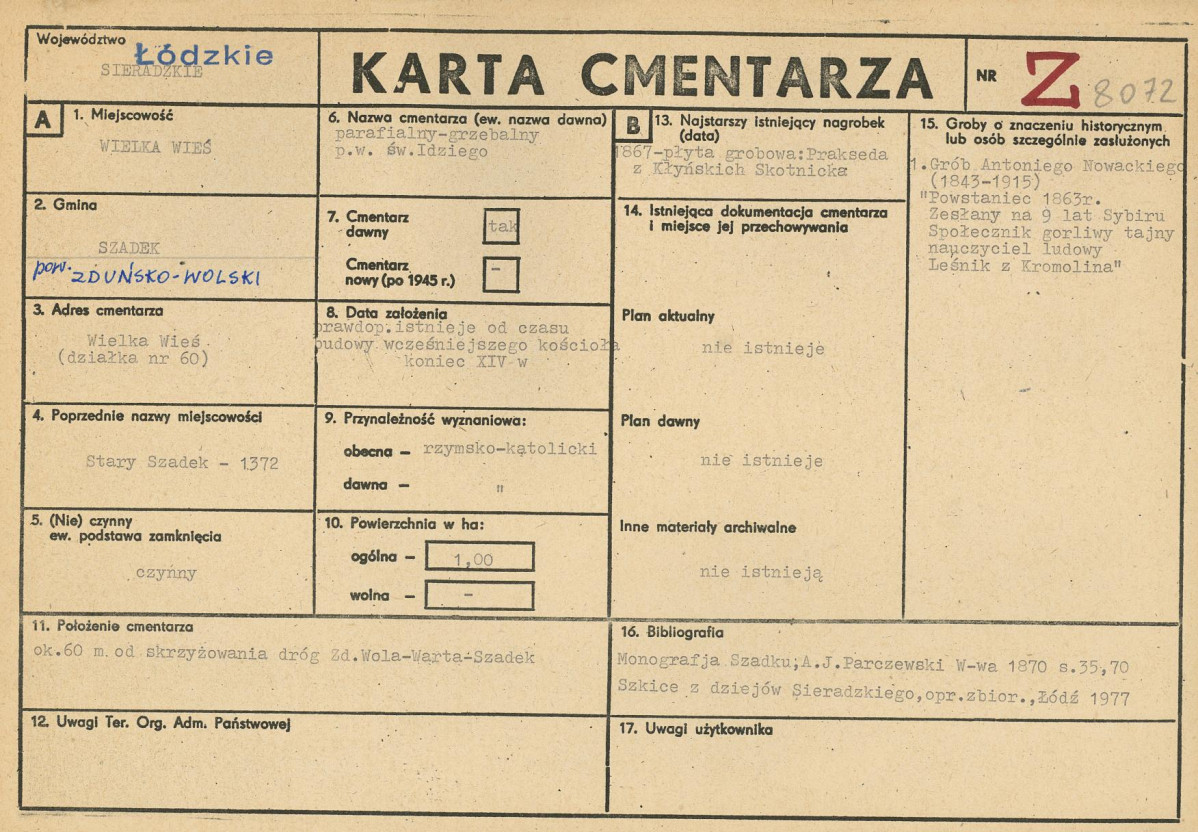 Karta cmentarza, skan nr 1