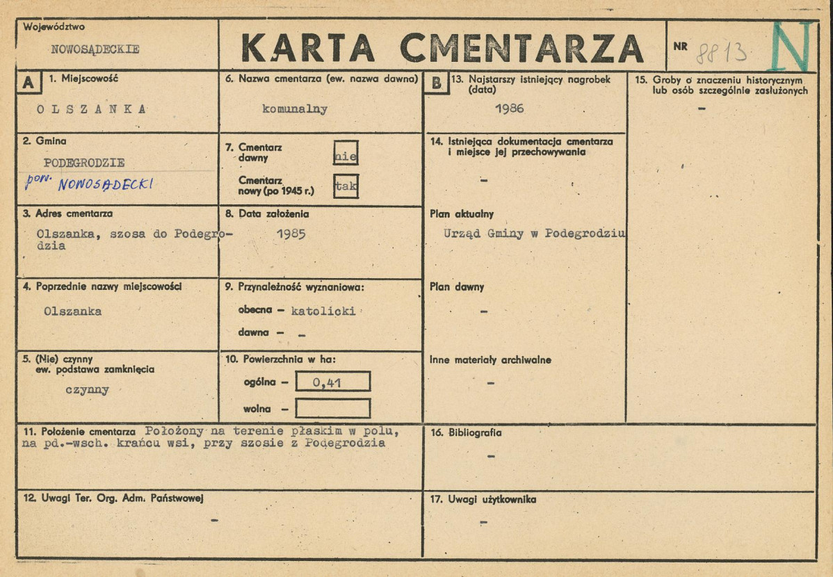 Karta cmentarza, skan nr 1