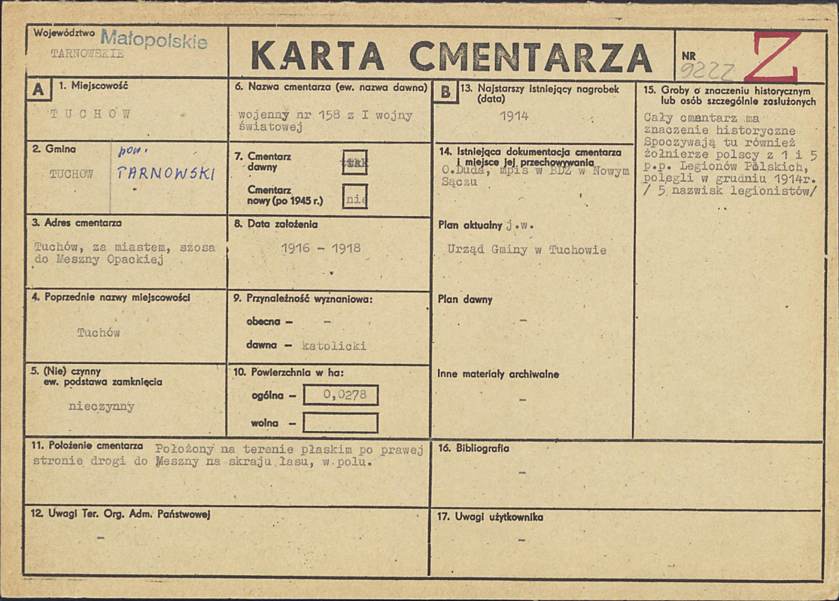 Karta cmentarza, skan nr 1