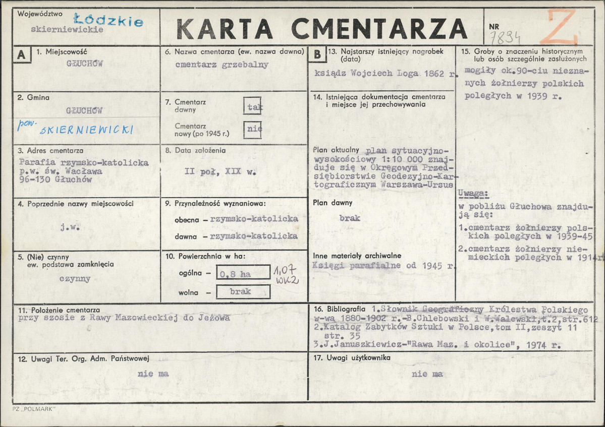Karta cmentarza, skan nr 1