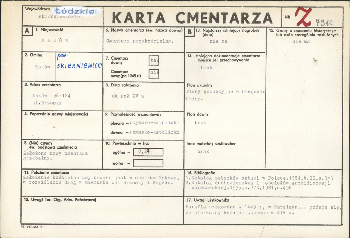 Karta cmentarza, skan nr 1