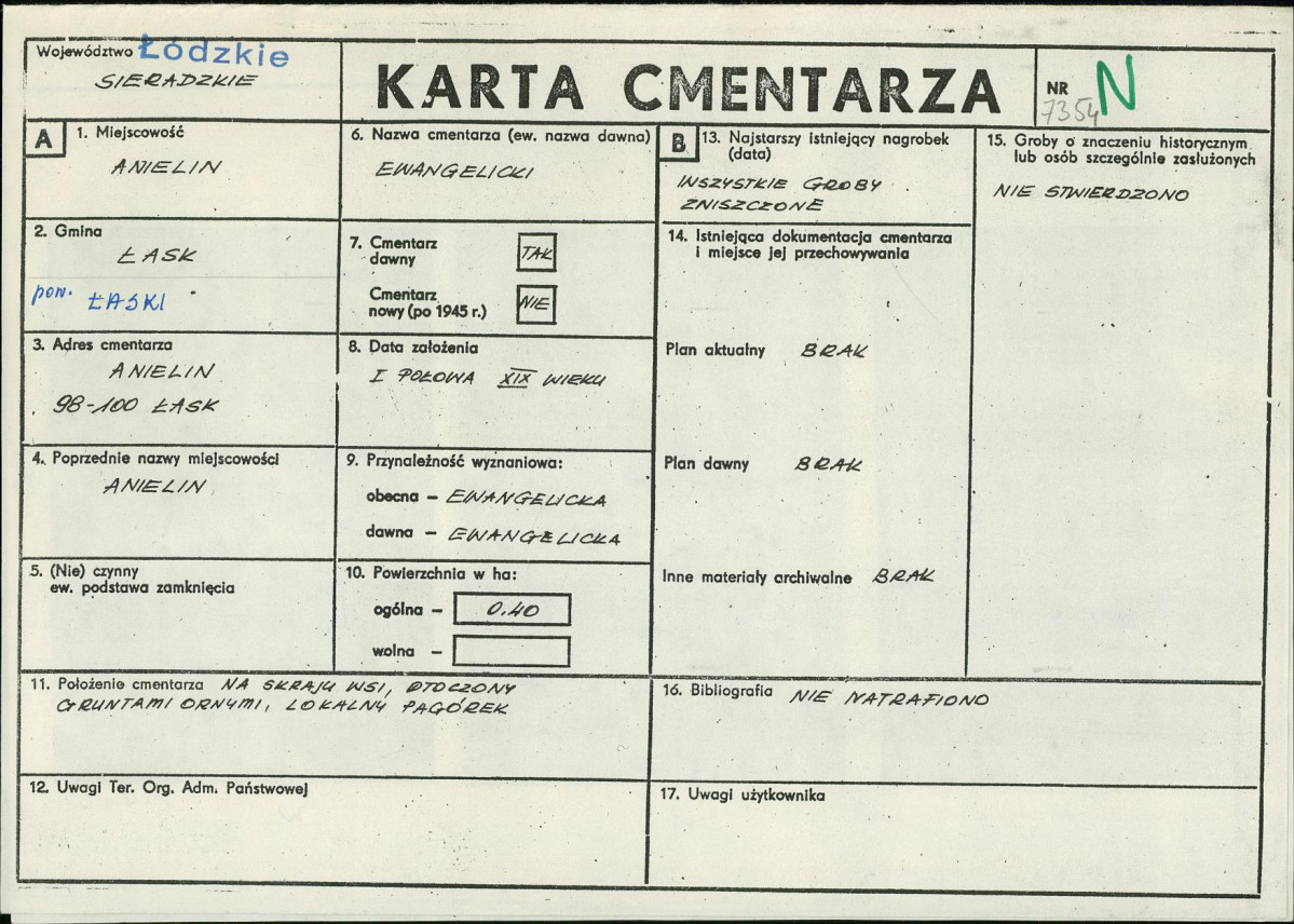 Karta cmentarza, skan nr 1