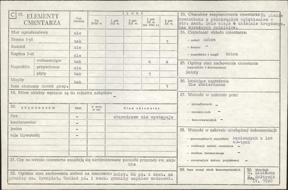Karta cmentarza, skan nr 2