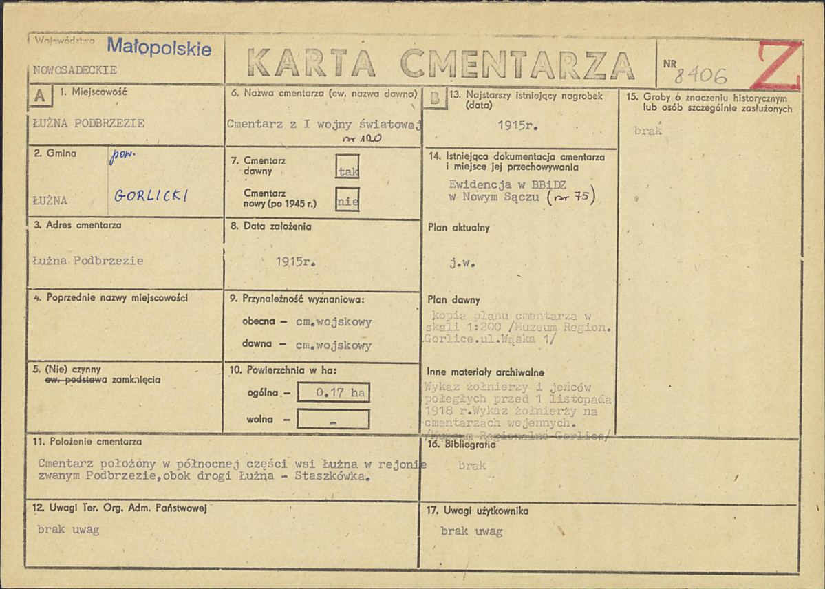 Karta cmentarza, skan nr 1