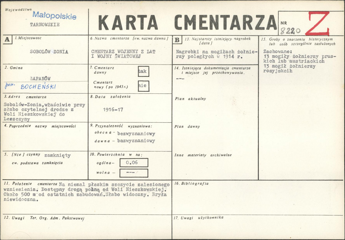 Karta cmentarza, skan nr 1