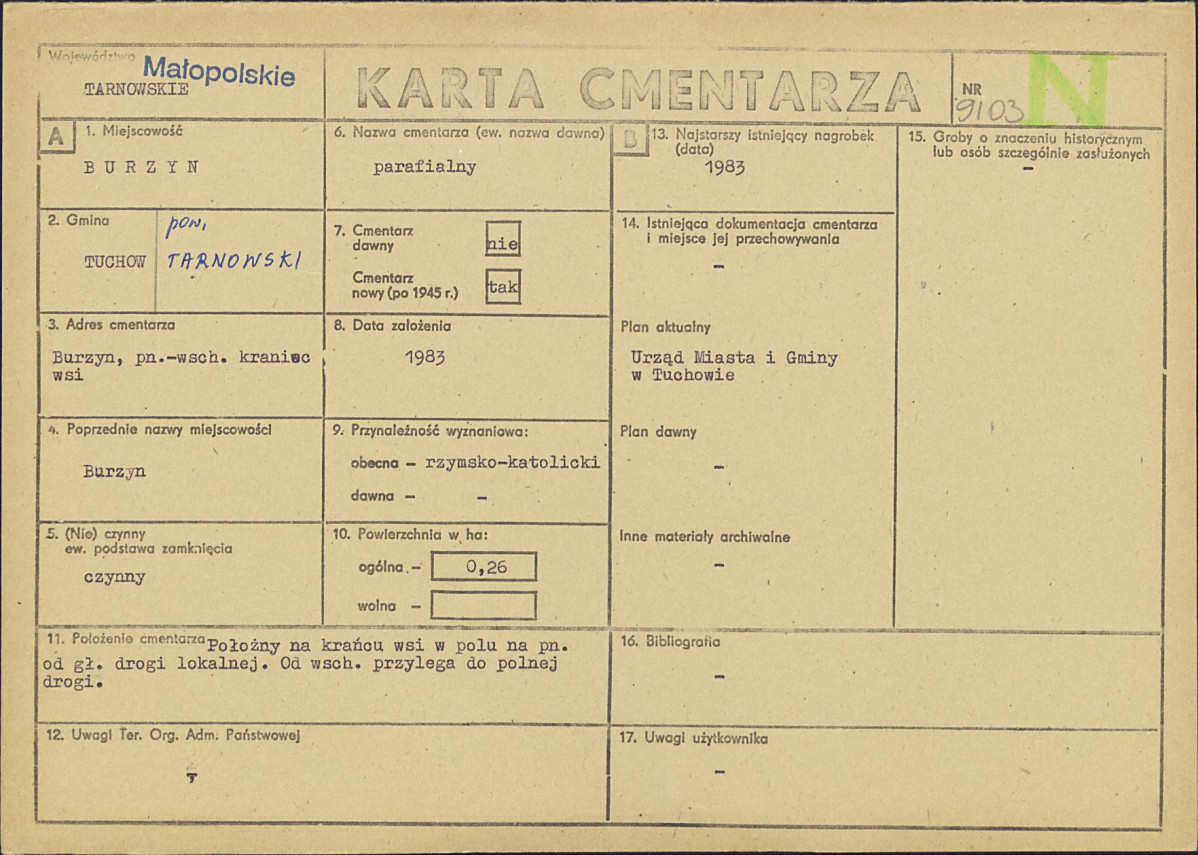 Karta cmentarza, skan nr 1