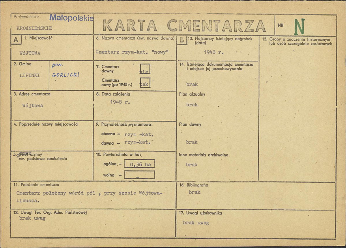 Karta cmentarza, skan nr 1