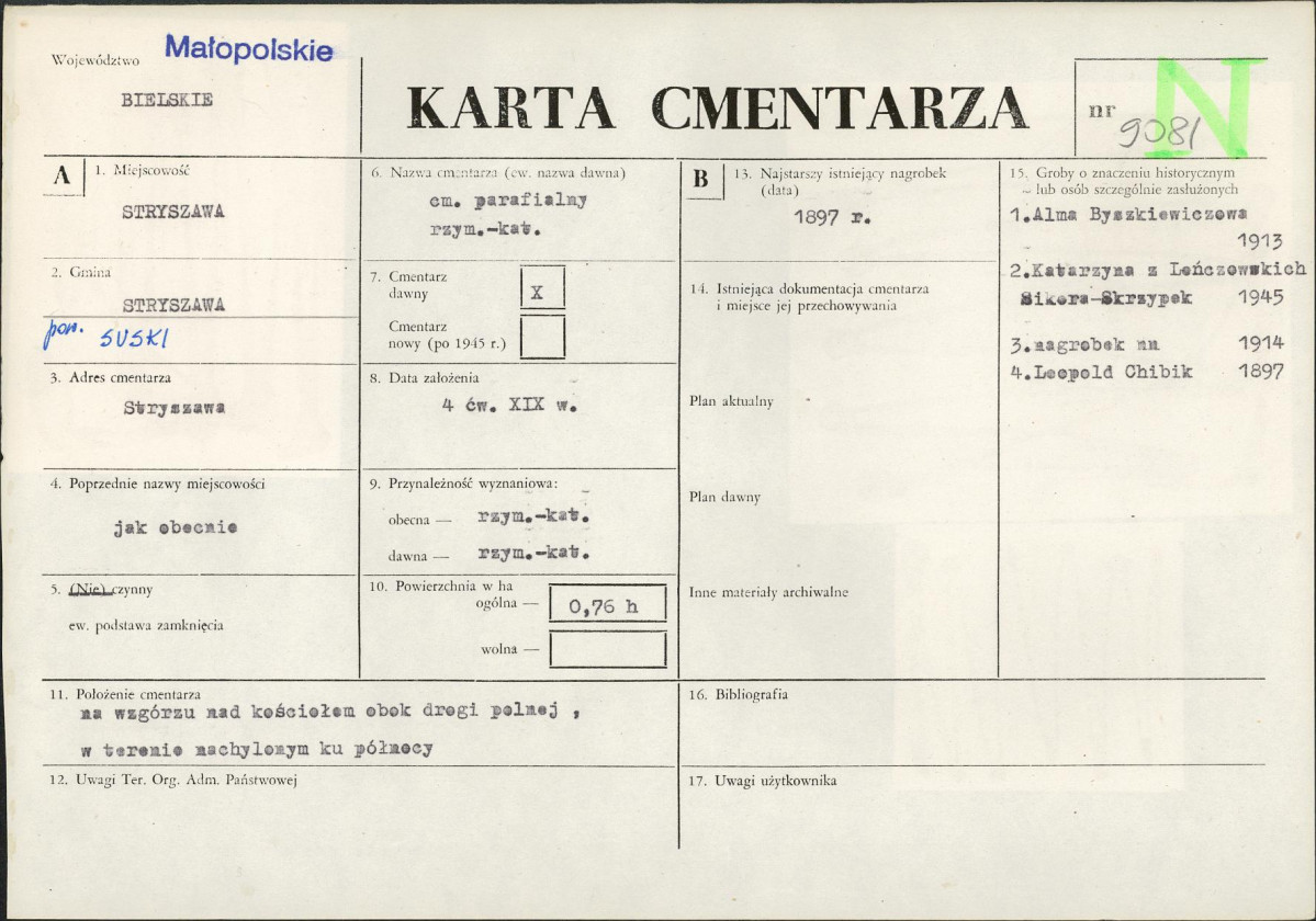 Karta cmentarza, skan nr 1