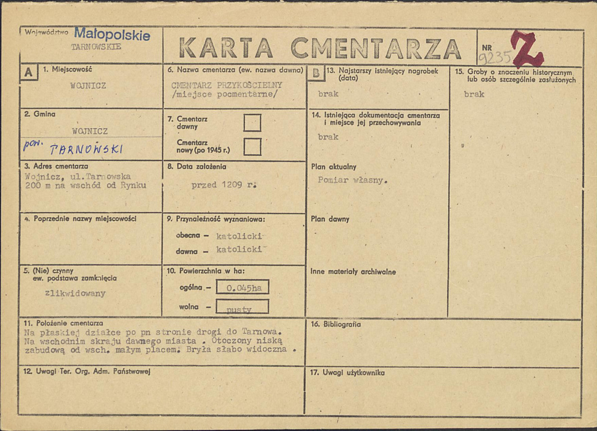Karta cmentarza, skan nr 1