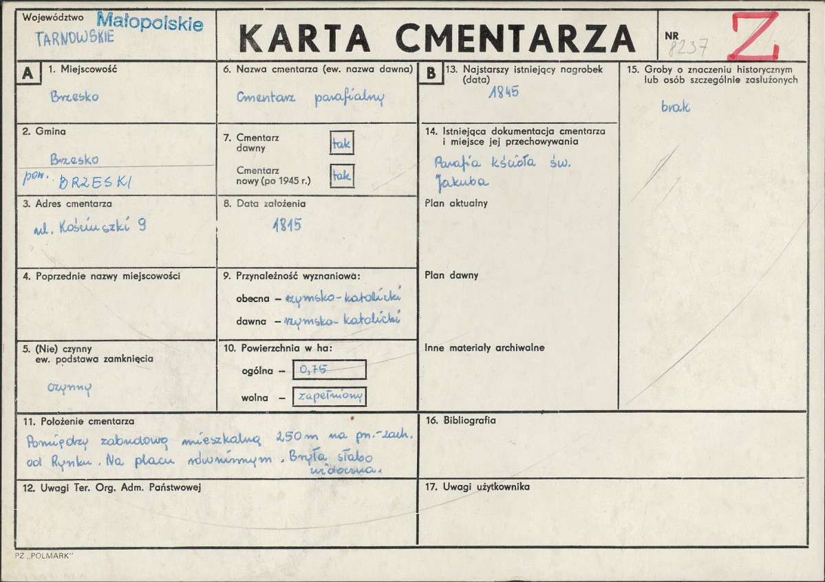 Karta cmentarza, skan nr 1