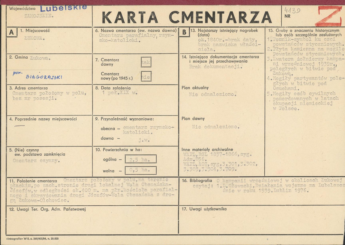 Karta cmentarza, skan nr 1