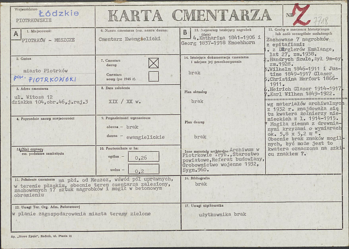 Karta cmentarza, skan nr 1