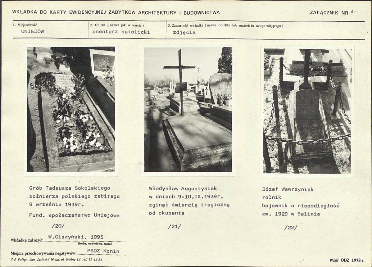 Karta cmentarza, skan nr 13