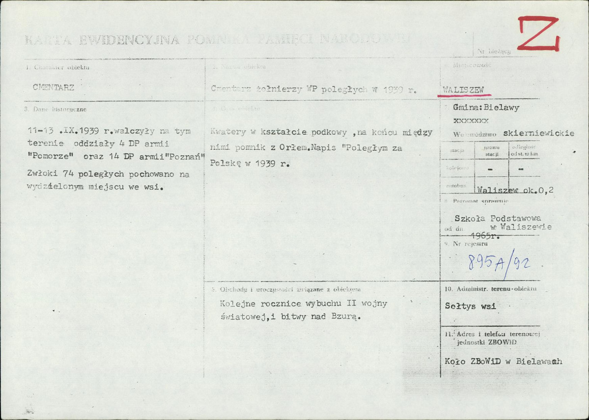 Karta cmentarza, skan nr 6