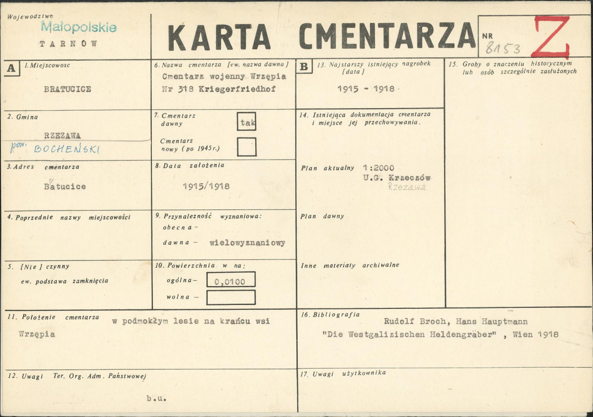 Karta cmentarza, skan nr 1