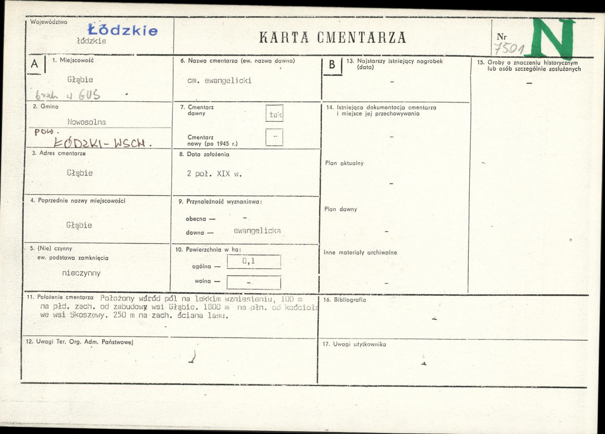 Karta cmentarza, skan nr 1