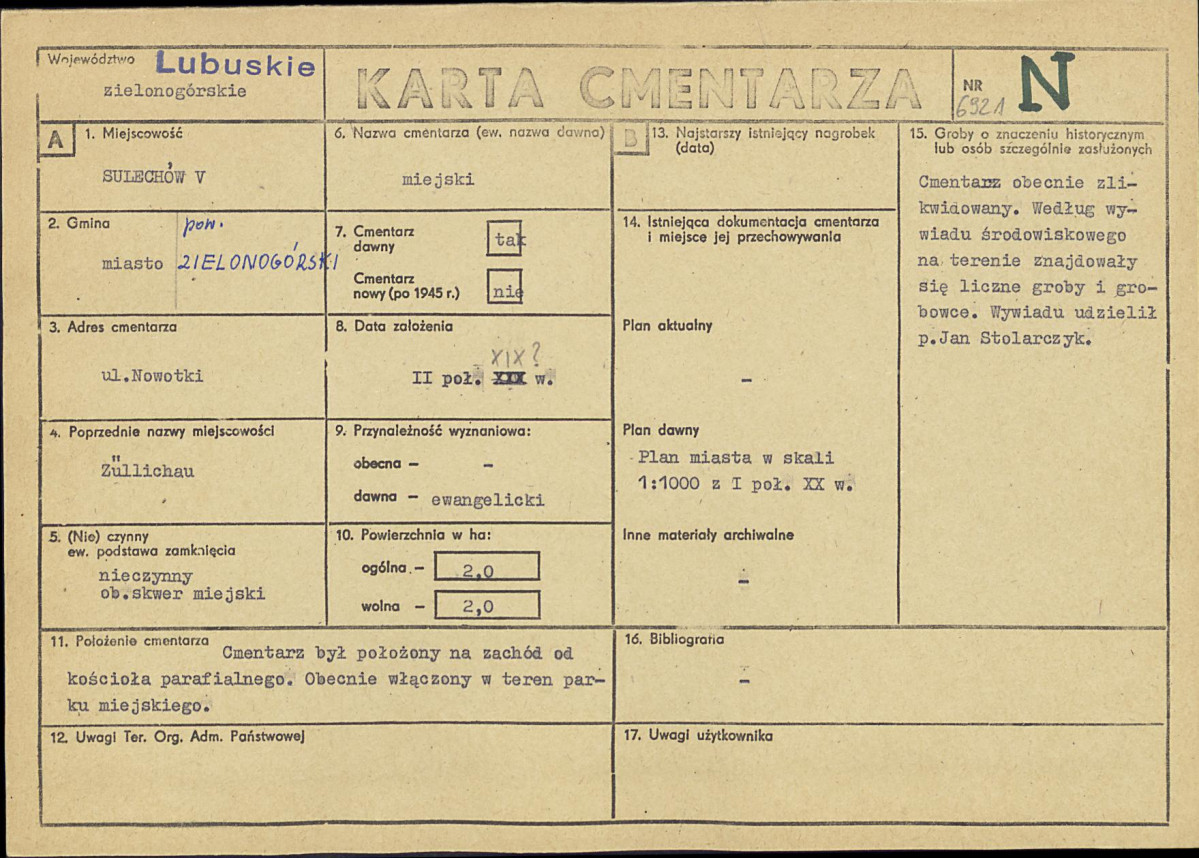 Karta cmentarza, skan nr 1