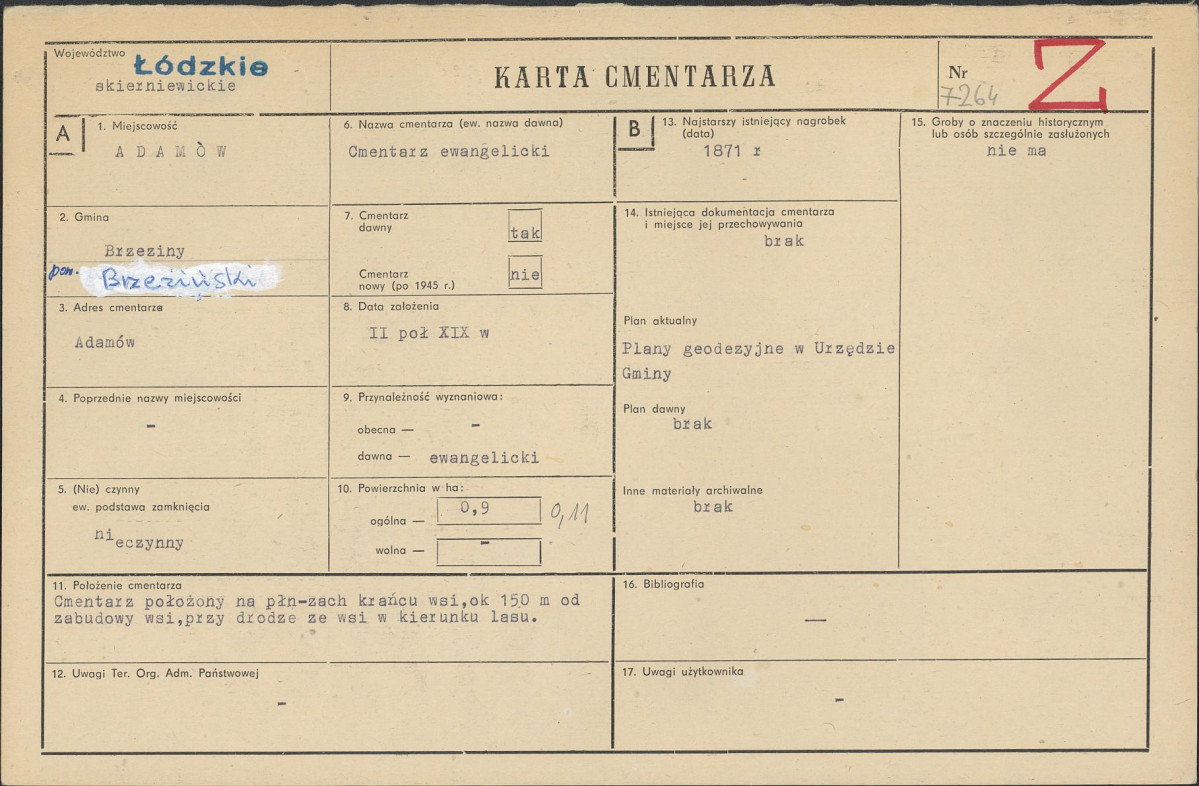 Karta cmentarza, skan nr 1