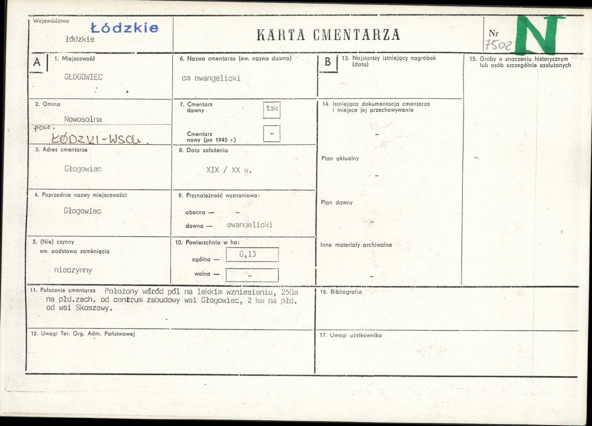 Karta cmentarza, skan nr 1