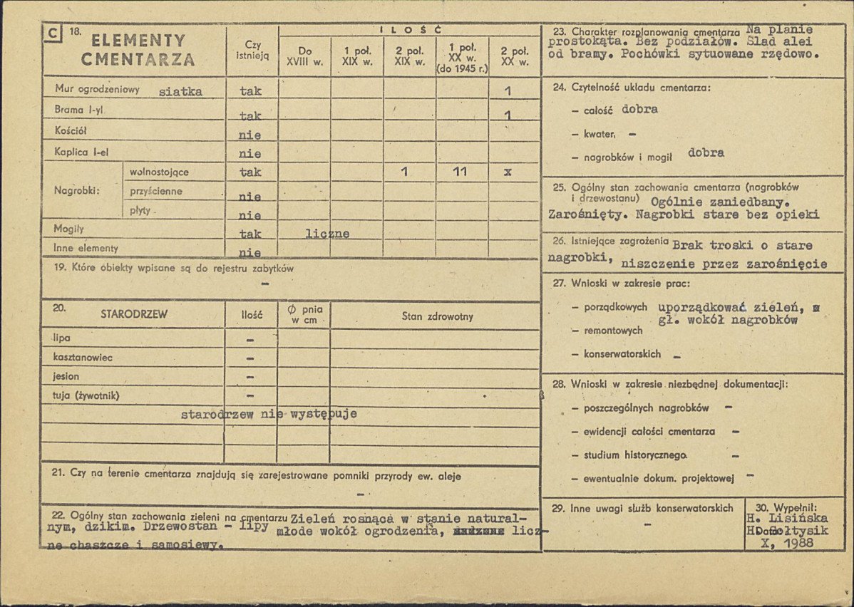 Karta cmentarza, skan nr 2