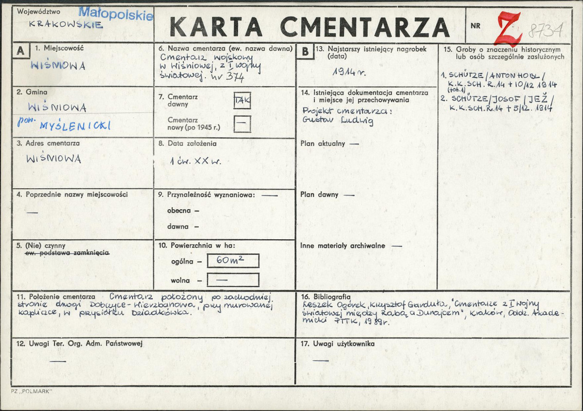 Karta cmentarza, skan nr 1