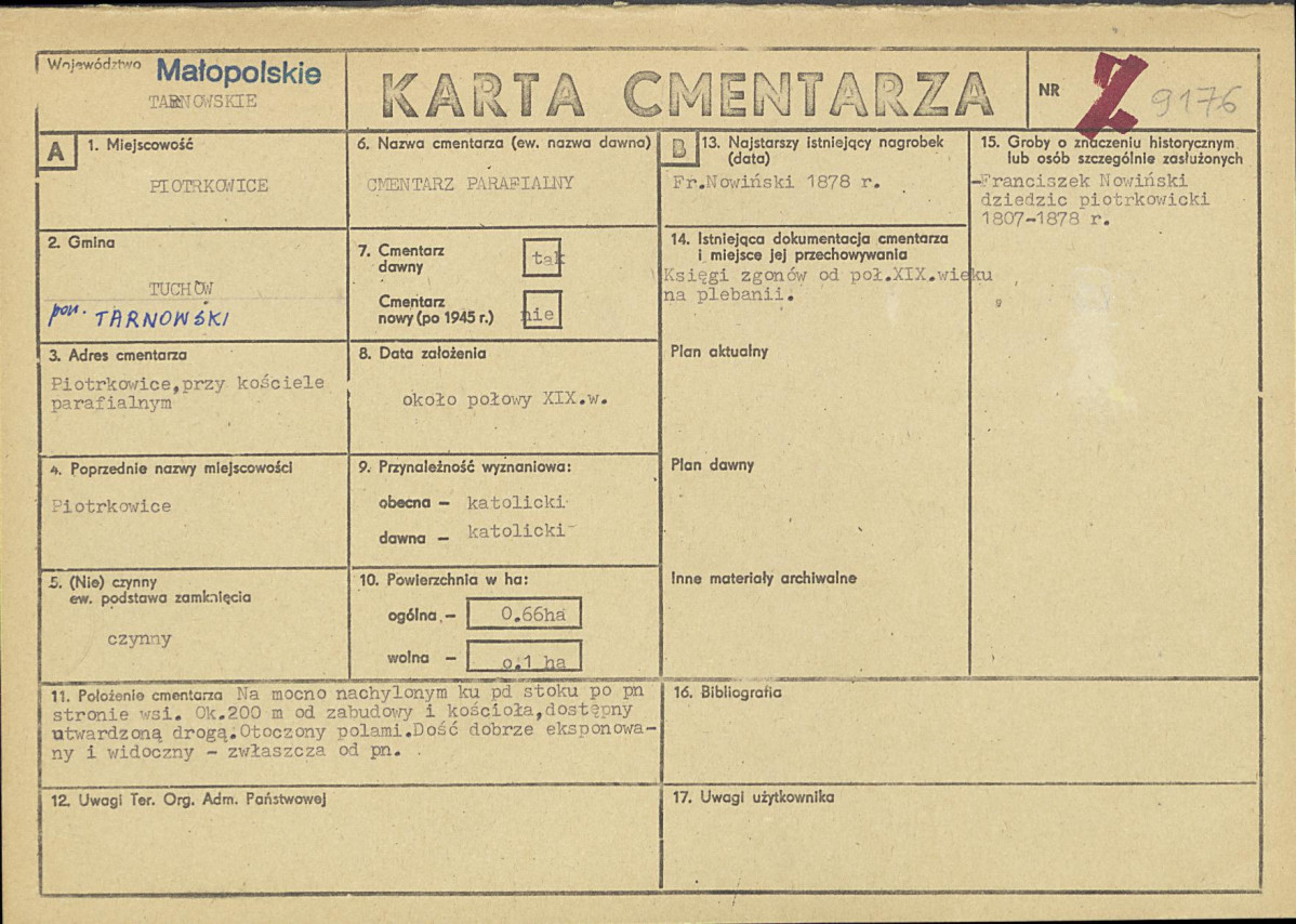 Karta cmentarza, skan nr 1